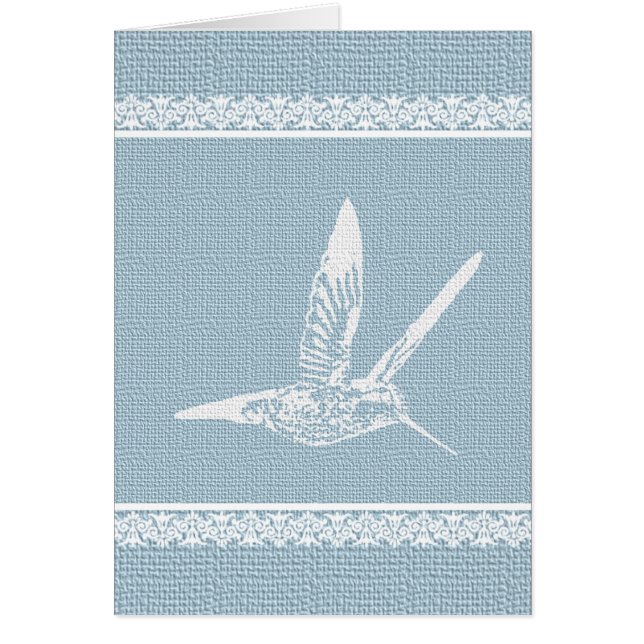 Hummingbird Baby blue Hälsningskort (Framsidan)