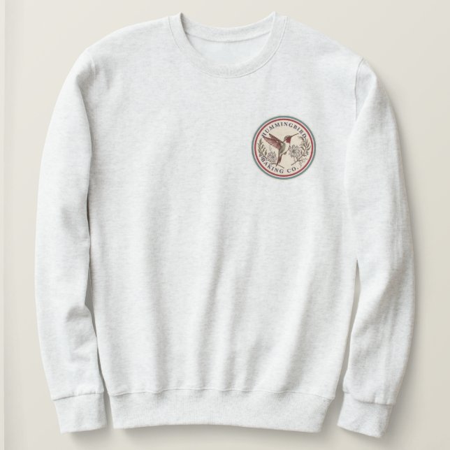 Hummingbird Baking Co - Adult Sweatshirt T Shirt (Design framsida)