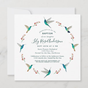 Hummingbird Baptism-inbjudan Meddelande