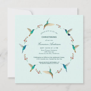 Hummingbird Baptism-inbjudan Meddelande