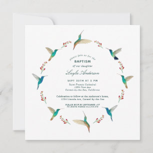 Hummingbird Baptism-inbjudan Meddelande