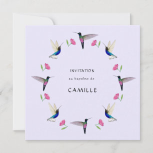 Hummingbird Baptism Inbjudningar