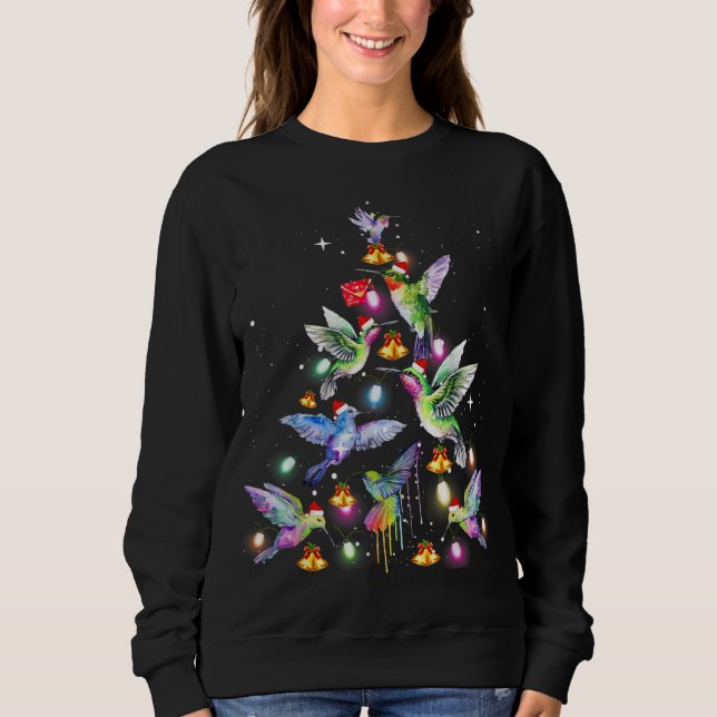 Hummingbird Bära Santa Julgran Lighting Ugl T Shirt (Framsida)