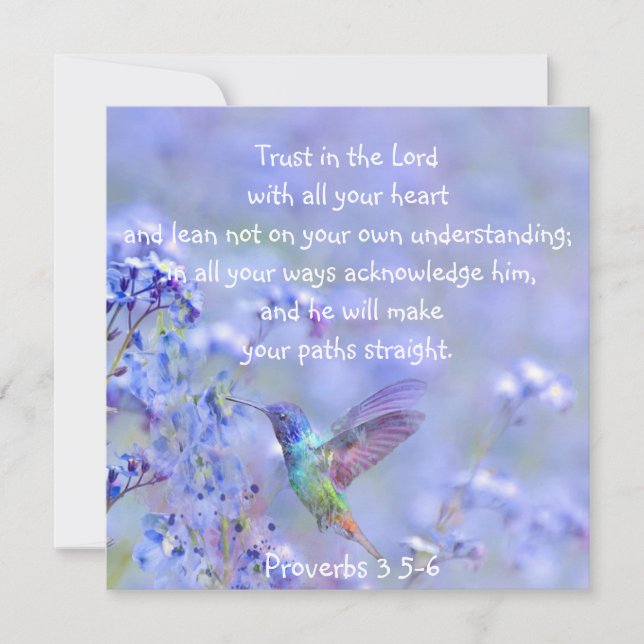 Hummingbird Bird Blue Garden Blommigt BibleScriptu (Framsida)