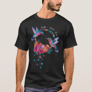Hummingbird Bird Nectar Vingar Plumage Flowers 4 T Shirt
