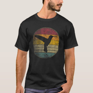 Hummingbird Bird Vintage Distress Retro Silhouet T Shirt