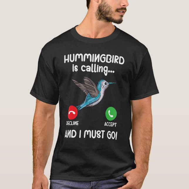 Hummingbird Bird Watching Birder Bird Keeper T Shirt (Framsida)