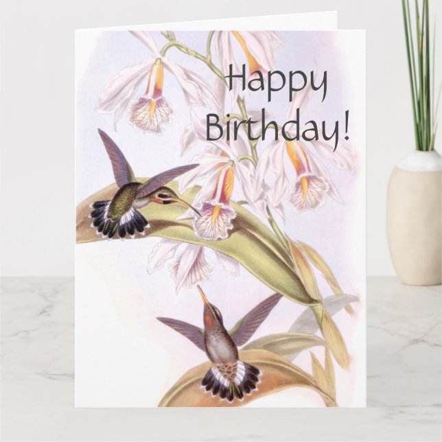 Hummingbird Birthday Big Greeting Card Kort (Framsida)