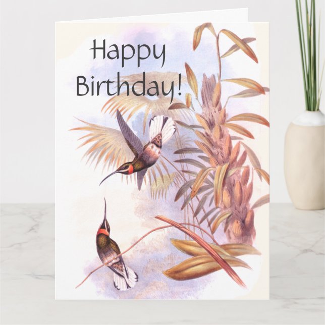 Hummingbird Birthday Big Greeting Card Kort (Framsida)