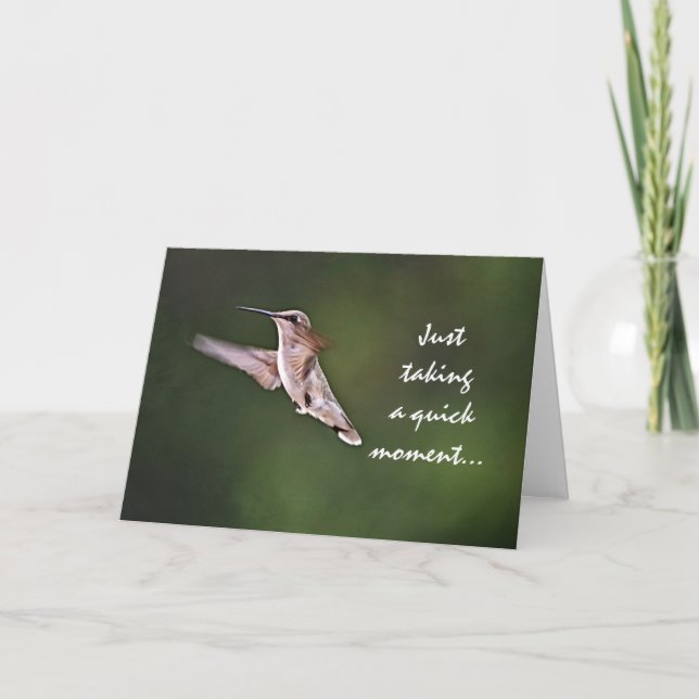 Hummingbird Birthday Card Kort (Framsida)