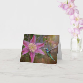 Hummingbird Birthday Card Kort
