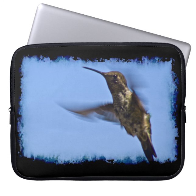 Hummingbird Black Kant Laptop Sleeve (Framsidan)
