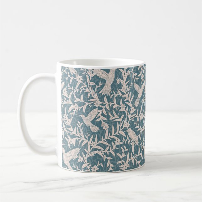 Hummingbird bladblått kaffemugg (Vänster)