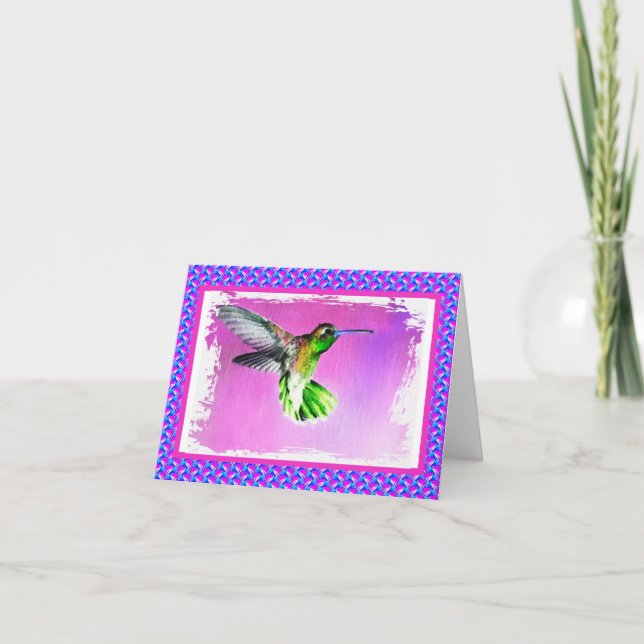 Hummingbird Blank Card Kort (Framsida)