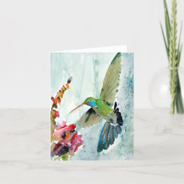 Hummingbird BLANK-gratulationskort Tack Kort