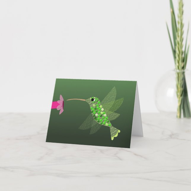 Hummingbird Blank Notecard Kort (Framsida)