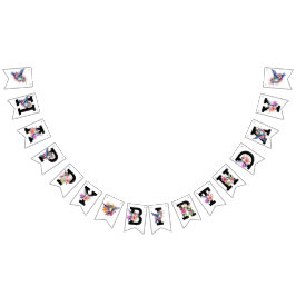 Hummingbird Blommigt Bouquet Födelsedagsfest Vimplar