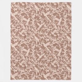 Hummingbird Blommigt Fleece Blanket