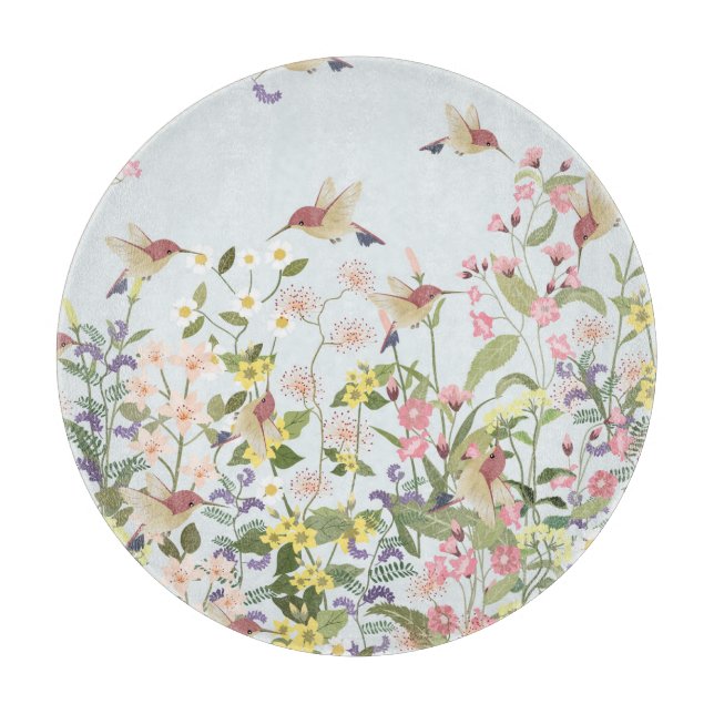 Hummingbird Blommigt Garden Vintage Illustration (Framsidan)