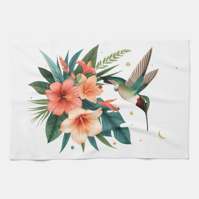 Hummingbird Bloom Kitchen Towel Kökshandduk (Horisontell)