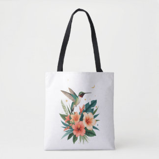 Hummingbird Bloom Tropical Botanical Bag Tygkasse