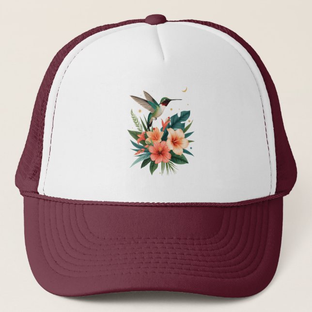 Hummingbird Bloom Tropical Cap Keps (Framsida)