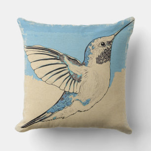 Hummingbird Blue Tan Kudde
