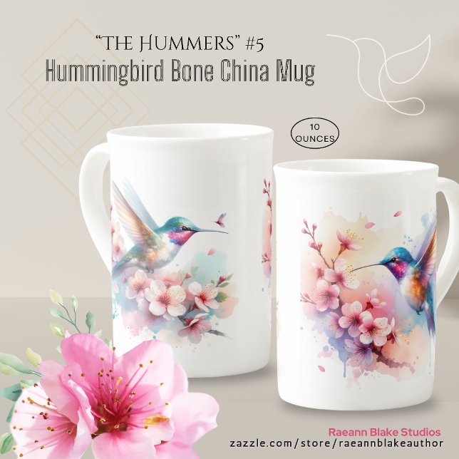 Hummingbird Bone China Mugg Benporslin Mugg (Skapare uppladdad)