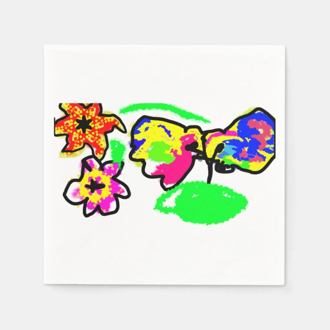 Hummingbird Bröllop Pappersservett (Framsidan)