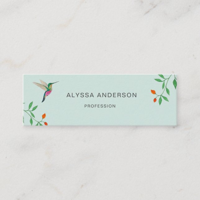 Hummingbird  Business Card Mini Visitkort (Framsida)
