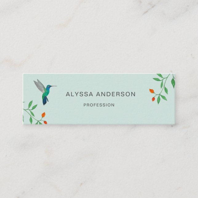 Hummingbird  Business Card Mini Visitkort (Framsida)
