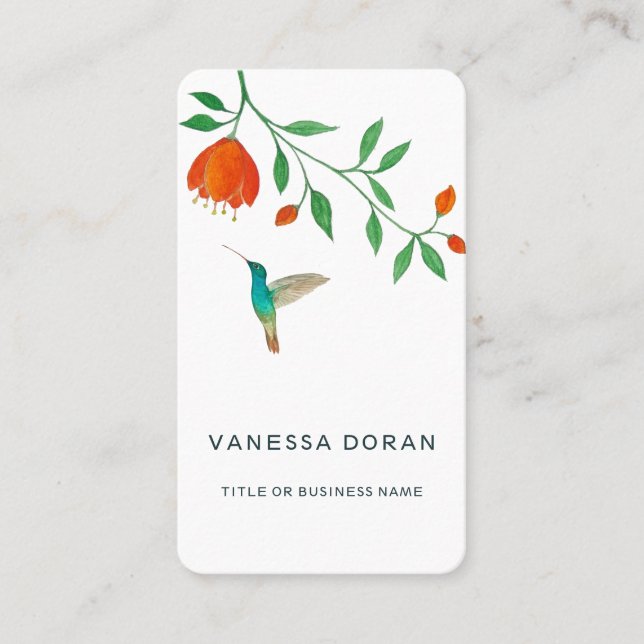 Hummingbird  Business Card Visitkort (Framsida)