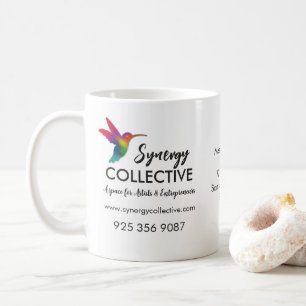 Hummingbird Business Logotyp White Kaffemugg