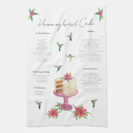 Hummingbird Cake Recipe Kitchen Towel Kökshandduk