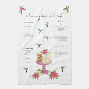 Hummingbird Cake Recipe Kitchen Towel Kökshandduk