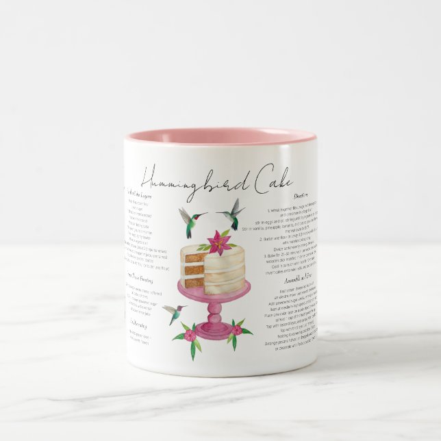 Hummingbird Cake Recipe Tone Coffee Mugg (Center)