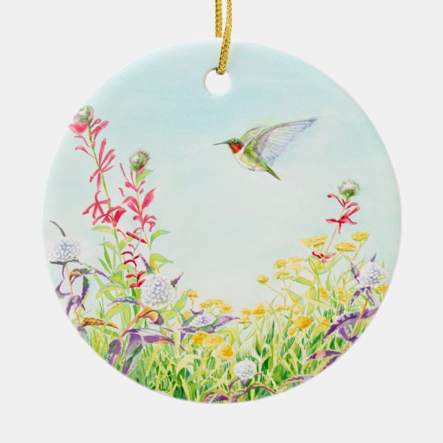 Hummingbird Ceramic Ornament (Framsidan)