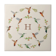 Hummingbird Ceramic Tile