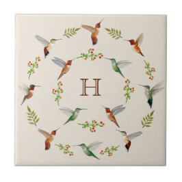 Hummingbird Ceramic Tile Kakelplatta