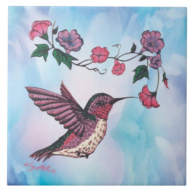Hummingbird Ceramic Tile Kakelplatta (Framsidan)