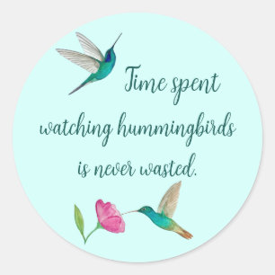 Hummingbird Classic Round Sticker Runt Klistermärke