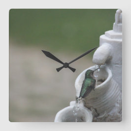 Hummingbird Clock Fyrkantig Klocka