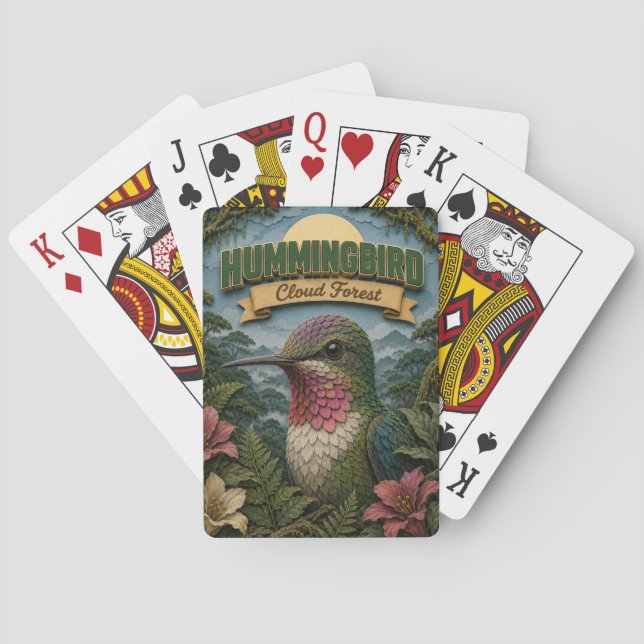 Hummingbird Cloud Forest POPCUT Casinokort (Baksidan)