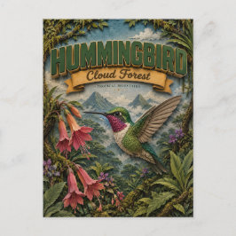 Hummingbird Cloud Forest POPCUT Vykort