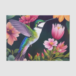 Hummingbird Color Flowers Art
