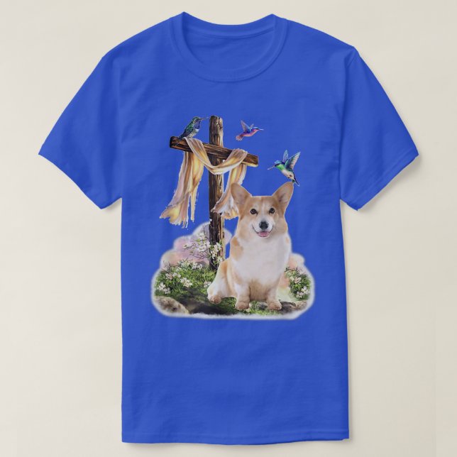 Hummingbird Corgi  T Shirt (Design framsida)