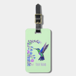 Hummingbird Design Botaniana Flowers Bird Älskare Bagagebricka