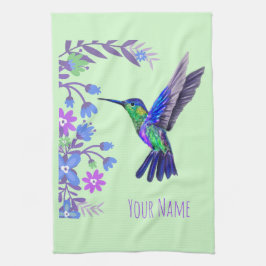 Hummingbird Design Botaniana Flowers Bird Älskare Kökshandduk