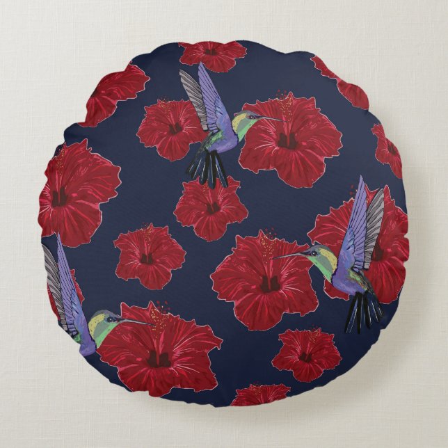 Hummingbird Dream Rund Kudde (Framsidan)