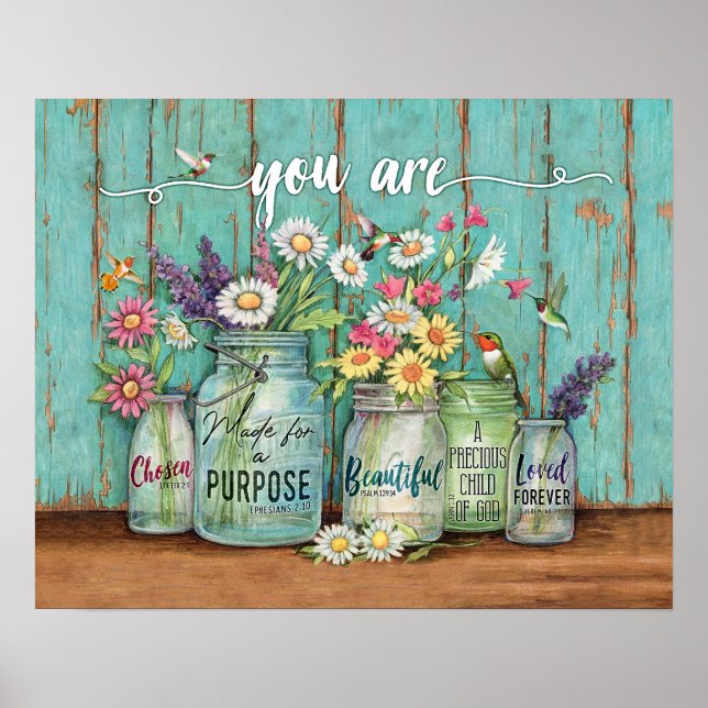 Hummingbird du är vackra hushållsgåvor poster (Framsidan)